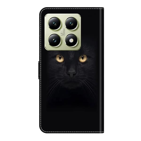 Wonderland Xiaomi 14T flip etui - Sort Kat Black