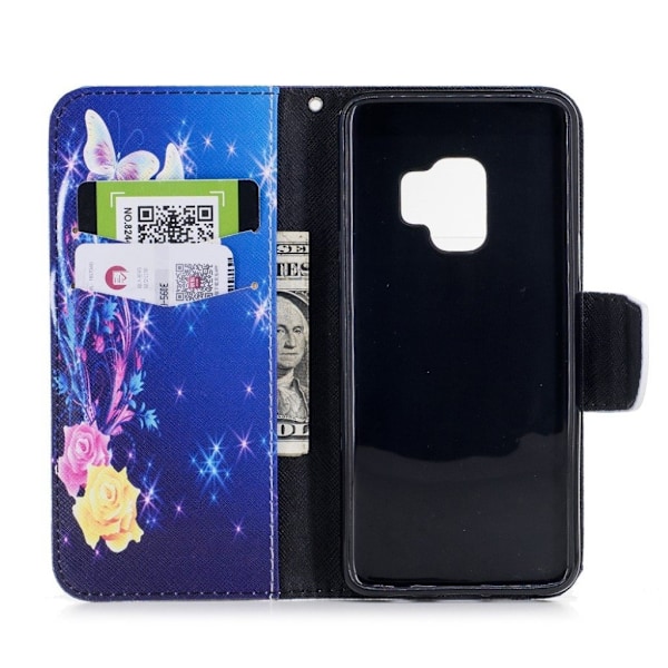 Butterfly läder Samsung Galaxy S9 fodral - Flerfärgad multifärg