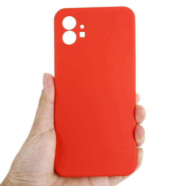 Matta nestesilikoninen kuori Nothing Phone (1) - Punainen Red