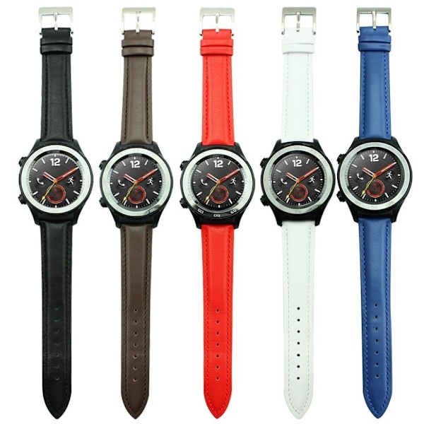Huawei Watch 2 Smart erstatningsrem  i ægte læder - Rød Red