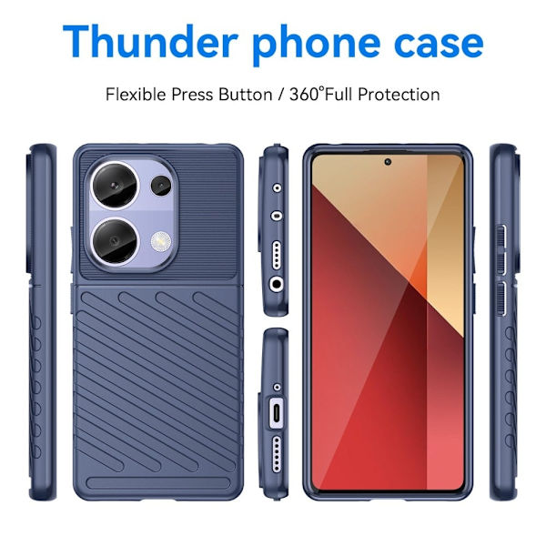 Thunder Xiaomi Redmi Note 13 Pro 4G / Xiaomi Poco M6 Pro cover - Blå Blue