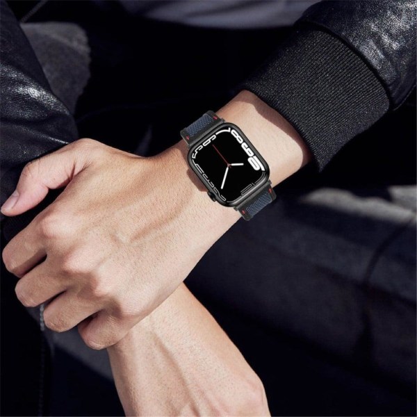 Apple Watch Series 8 (45mm) / Watch Ultra nylon with cowhide lea Blue