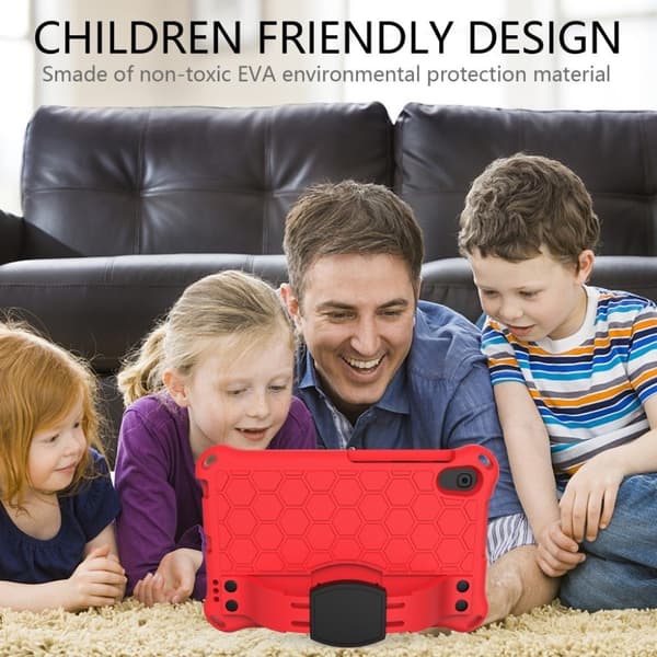Huawei MediaPad M5 Lite 8 etui i honeycomb-stil - Rød / Sort Red