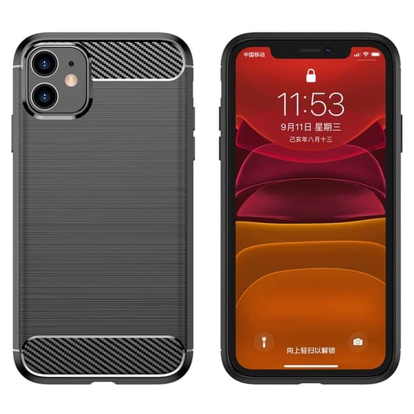 Carbon Flex Etui iPhone 11 - Svart Black