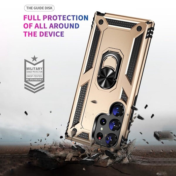 Bofink Combat Samsung Galaxy S23 Ultra Etui - Guld Gold