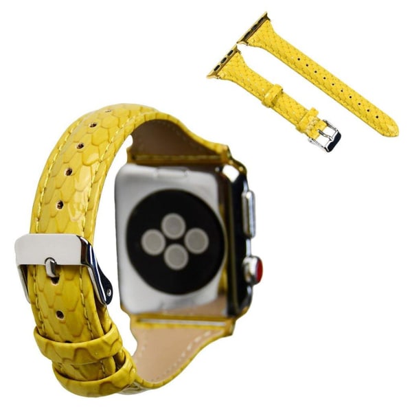 Apple Watch 40mm nahkaranneke - Keltainen Yellow