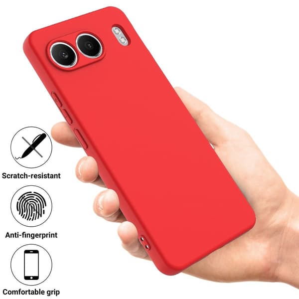 Matte Liquid OnePlus Nord 4 silikone cover - Rød Red