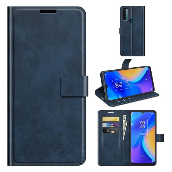Lompakko Nahkakotelo For Tcl 20 Se - Sininen Blue