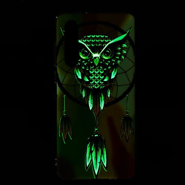 Huawei P30 lysende gløde mønster etui - Ugle Drømmefanger Multicolor