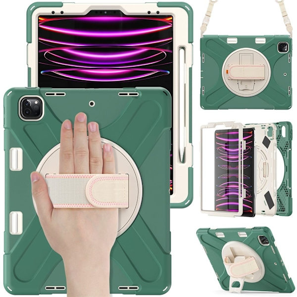 iPad Pro 12,9 tuuman (2018) X-Shape-kotelo - Vihreä Green