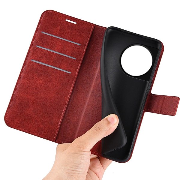 Plånboksfodral i Läder till OnePlus 11 - Röd Röd