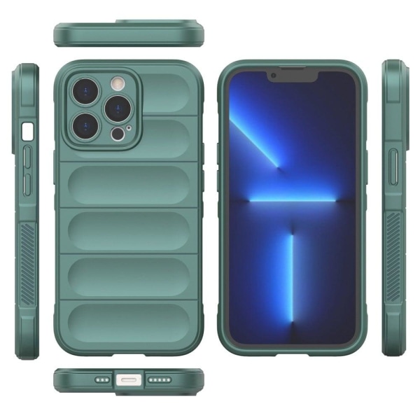iPhone 13 Pro 6,1 tommer Anti-fall Rugged Back Shell Soft Flexible Phone Protector Case - Grøn Green
