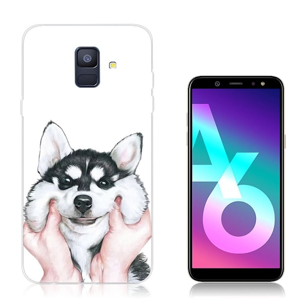 Samsung Galaxy A6 (2018) beskyttelsesetui i silikone med printet mønster - Husky Multicolor