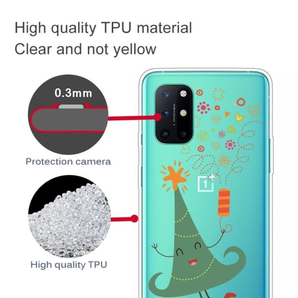 Christmas OnePlus 8T etui - jul træ Setting off Fireworks Green
