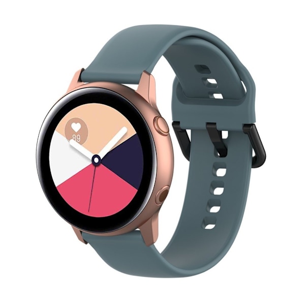 Samsung Galaxy Watch Active slidstærk silikoneurrem - grå Silver grey