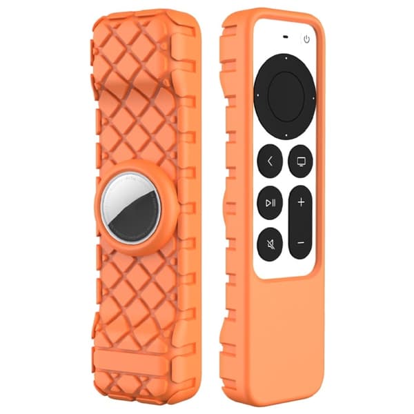Apple TV 4K (2021) rhombusdesignat silikonöverdrag - Orange Orange