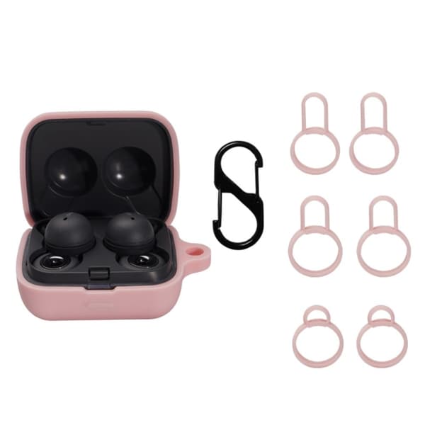 Sony LinkBuds laddningsfodral i silikon med spänne - Rosa Rosa