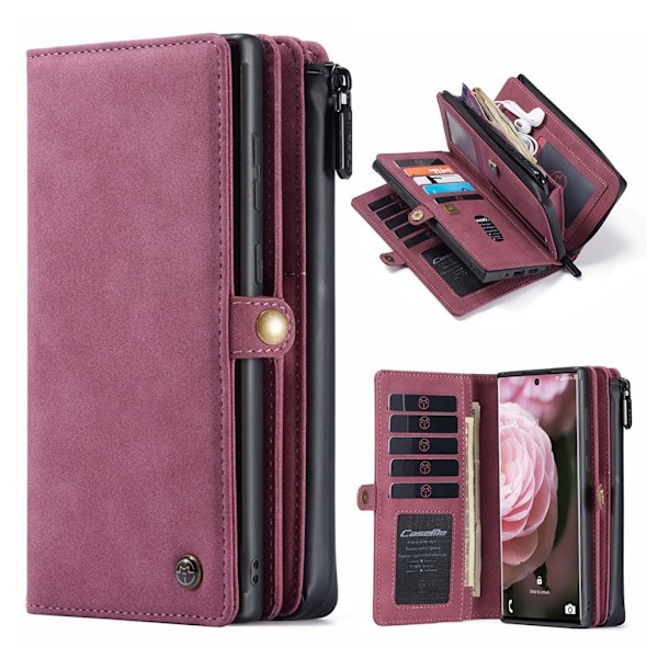 CaseMe Samsung Galaxy Note 20 Ultra 2-in-1 lompakkokotelo - Punainen Red