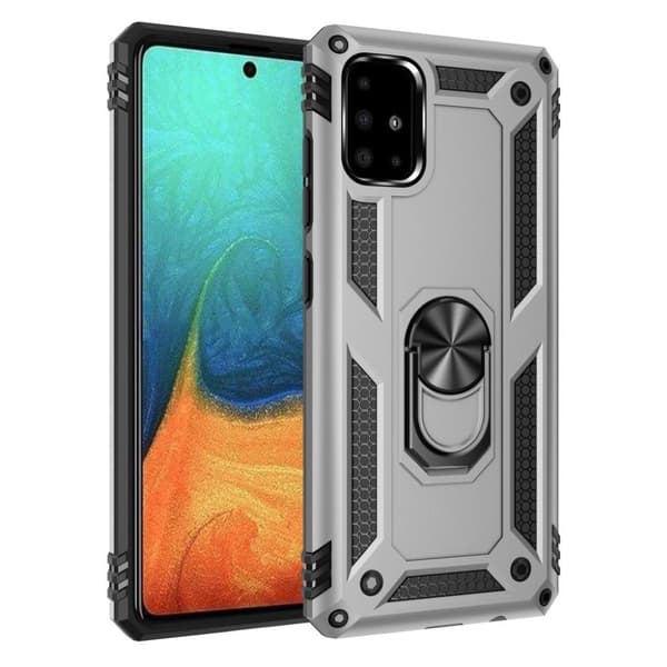 Bofink Combat Samsung Galaxy A71 deksel - Sølv Silver grey