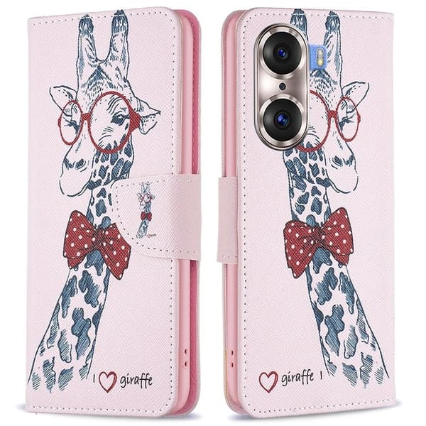 Wonderland Honor 60 Pro flip-etui - Sjiraff Pink