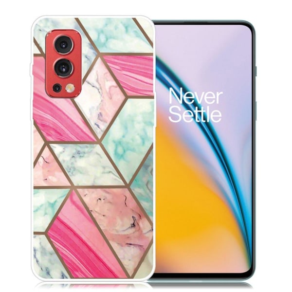Marble design OnePlus Nord 2 5G cover - Farverig Marmorflise Multicolor