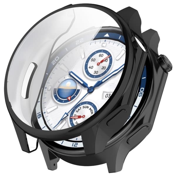 Oppo Watch X / OnePlus Watch 2 Galvanisering fleksibelt cover Fuld dækning Urkasse - Sort Black