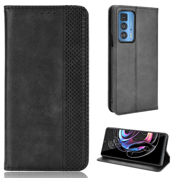 Bofink Vintage Motorola Edge 20 Pro Læder Etui - Sort Black