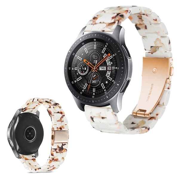 Resin design rem til Huawei Watch GT devices - hvid / brun Brown