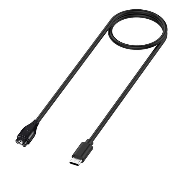 100 cm typ C-laddningskabel för Garmin-klocka Svart