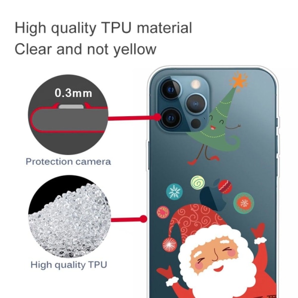 Christmas iPhone 13 Pro Suojakotelo - Santa And Magic Hat Multicolor
