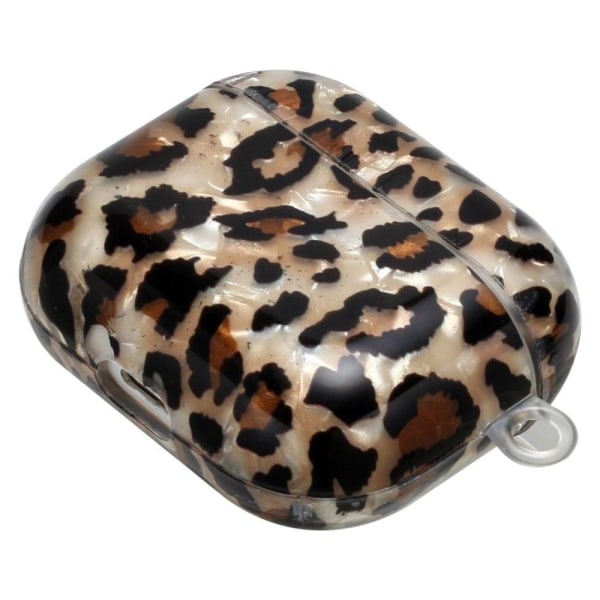 AirPods 3 pattern printing case with lanyard - Leopard Yellow