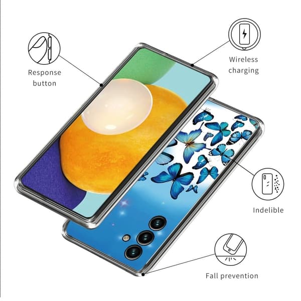 Deco Samsung Galaxy A24 4G Suojakotelo - Blue Butterflies Blue