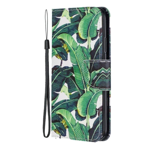 Mønstertryk tegnebog læderetui med rem iPhone 11 Pro Max 6,5 tom Green