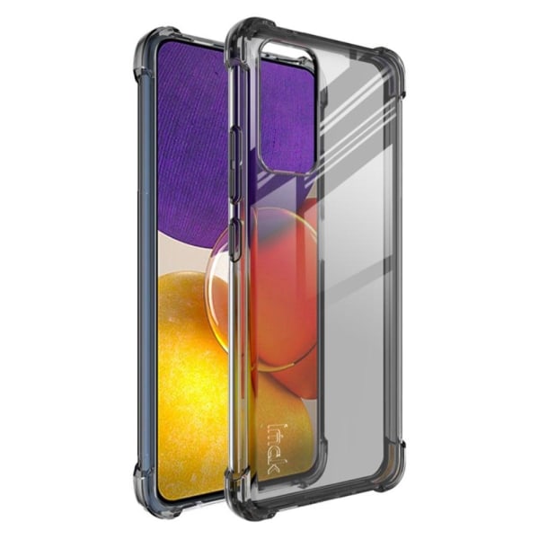 IMAK Airbagskydd för Samsung Galaxy Quantum 2 / A82 5G - Genomskinlig Svart Transparent