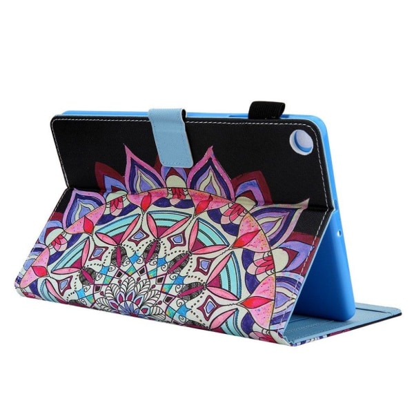 Samsung Galaxy Tab A 10.1 (2019) elegantti kuviollinen nahkainen kotelo - Mandala Multicolor