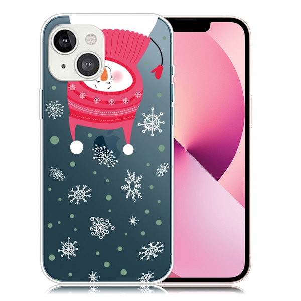 Juleveske til iPhone 13 Mini - Snømann Og Snøfnugg Multicolor