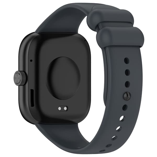 Xiaomi Redmi Watch 4 / Mi 8 Pro silikoninen ranneke mustalla soljella - Tummanharmaa Silver grey