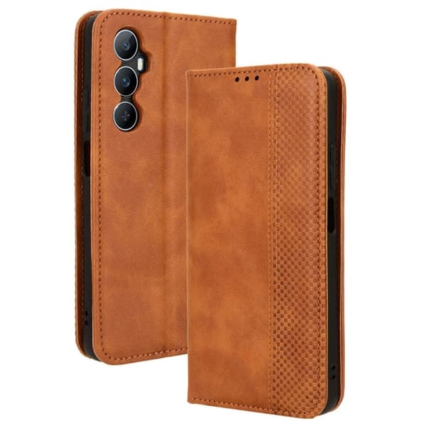 Bofink Vintage Realme C65 nahkakotelo - Ruskea Brown