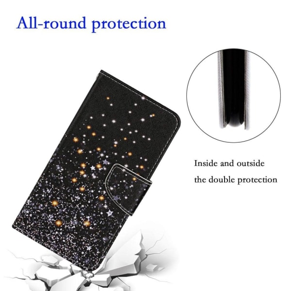 Wonderland Samsung Galaxy A23e Flip Etui - Shattered Stjerner Black