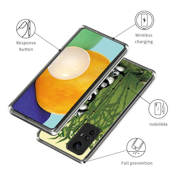 Deco Xiaomi Redmi Note 12S cover - Stablende Pandaer Green