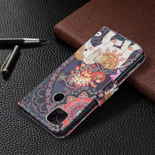 Wonderland Xiaomi Redmi 9C Flip etui - Elefant Multicolor