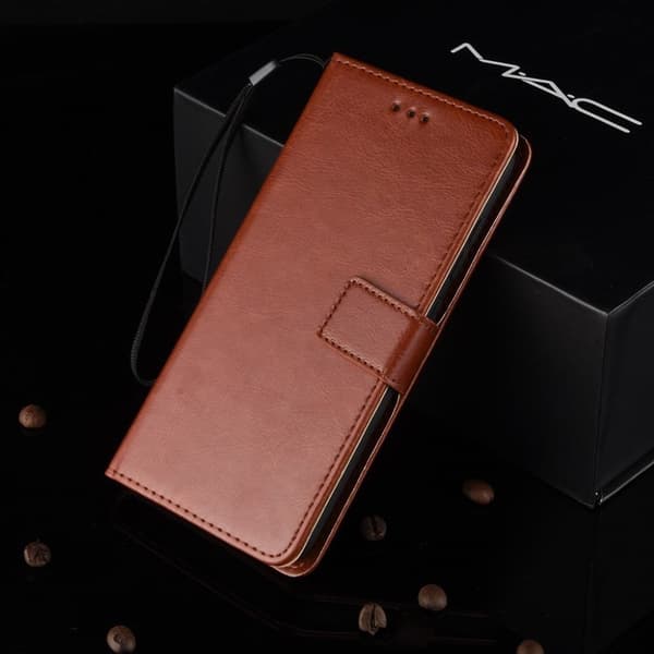 Crazy Horse Nokia 9 PureView læder flip etui - Brun Brown