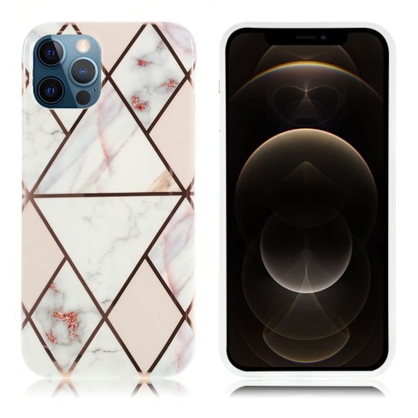 Marble iPhone 12 / 12 Pro Etui - Hvit White