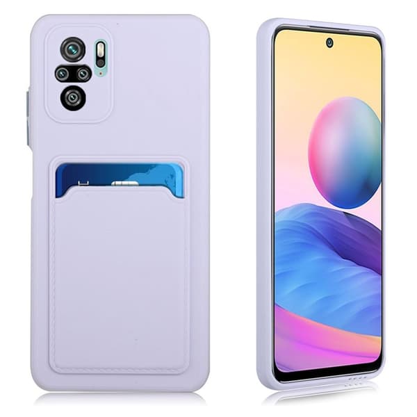 Xiaomi Redmi Note 10 / Xiaomi Redmi Note 10S skal med korthållare - Lila Lila