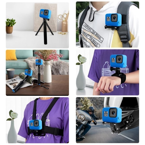 Silikonfodral till GoPro Hero 8 Black - Blå Blå