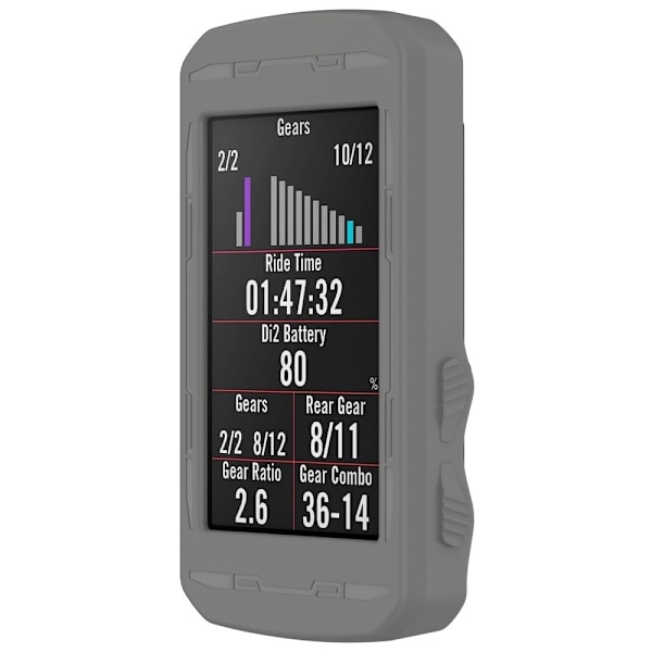 Bryton Rider 750 silikonisuojus - Tummanharmaa Silver grey