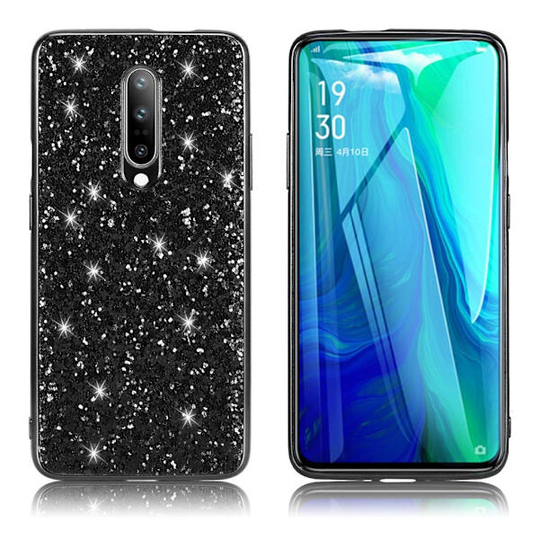 Glitter OnePlus 8 deksel - Svart Black