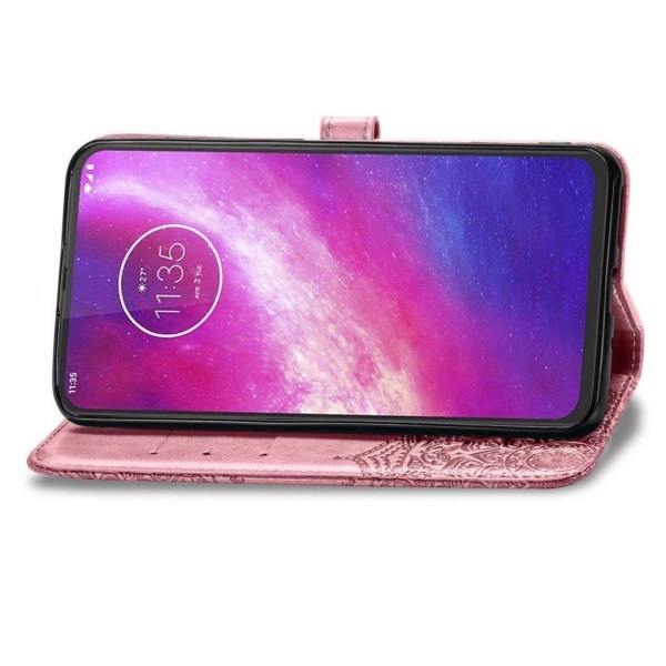 Mandala läder Motorola Moto G8 Power fodral - Rosa Rosa