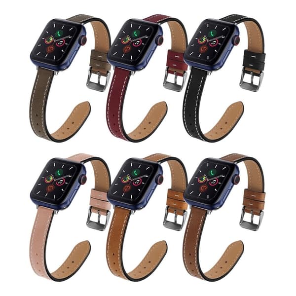 Apple Watch (41mm) retro aito nahkaranneke - Musta Black