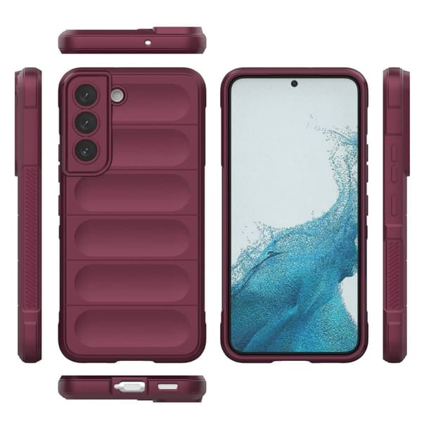 Deksel med mykt grep for Samsung Galaxy S22 - Vinrød Red